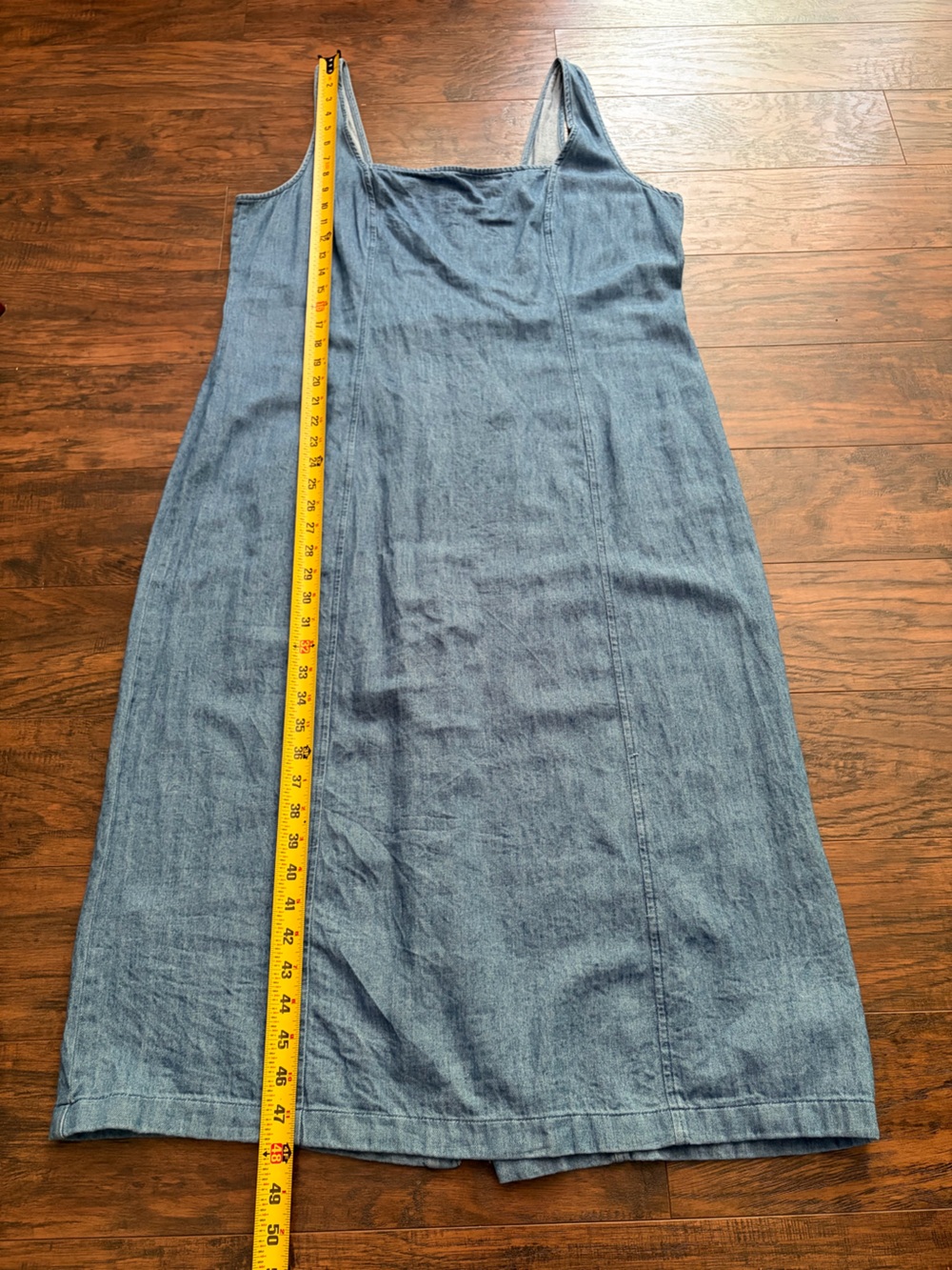 Old Navy Cotton Denim Square Neck Midi Dress - Picture 10 of 13